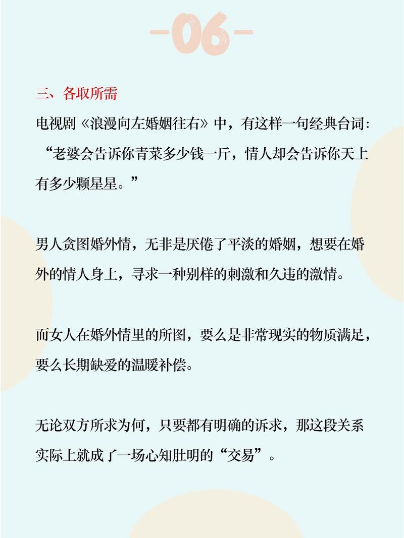 商业调查侦探-婚外情很难结束，尤其是第三种。